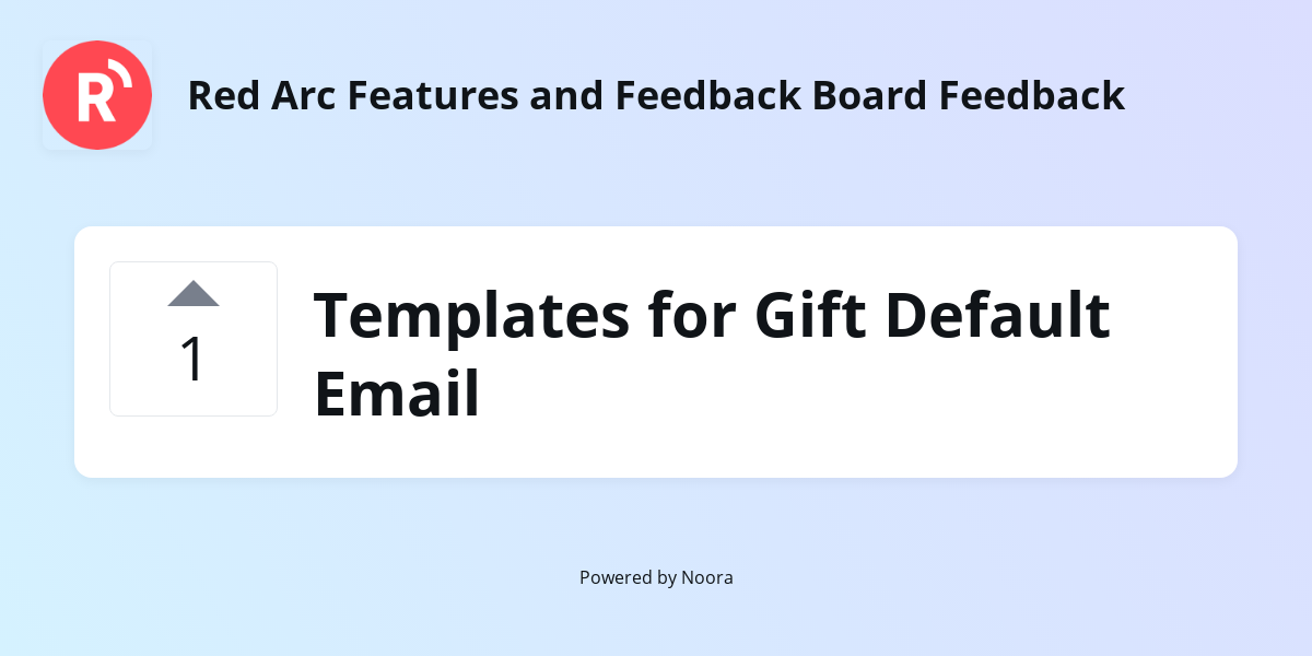 Templates for Gift Default Email | Letter Box | Red Arc Features and ...